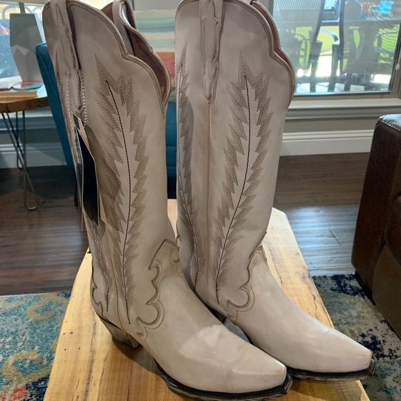 Dan Post Shoes - White Dan Post Cowboy Boots